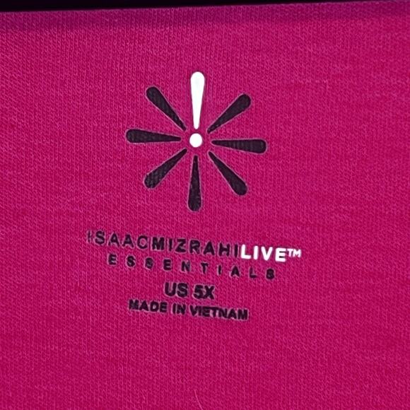 Isaac Mizrahi Live! Essentials Pima Cotton Knit Tops Size 5X Black Pink Purple - Picture 4 of 9